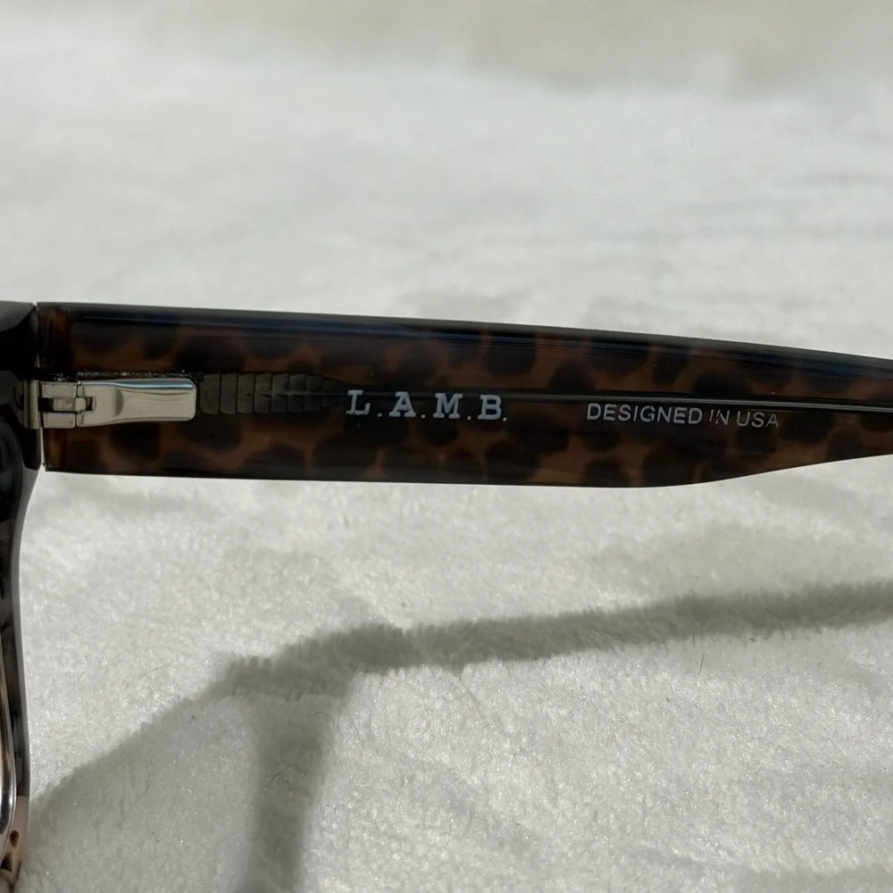 L.A.M.B. Eyeglasses Frames Ivory Tortoise As Is Glasses Prescription Left In